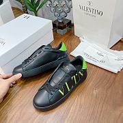 Valentino Garavani Open Sneaker with VLTN logo print black green - 3