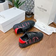 Valentino Garavani Open Sneaker with VLTN logo print black red - 5