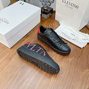 Valentino Garavani Open Sneaker with VLTN logo print black red - 2