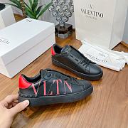 Valentino Garavani Open Sneaker with VLTN logo print black red - 3