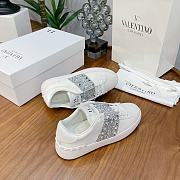 Valentino Garavani Open Sneaker white silver bullion - 4