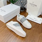 Valentino Garavani Open Sneaker white silver bullion - 2