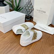 Valentino Garavani Open Sneaker white gold bullion - 5