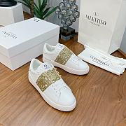 Valentino Garavani Open Sneaker white gold bullion - 4