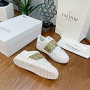 Valentino Garavani Open Sneaker white gold bullion - 3