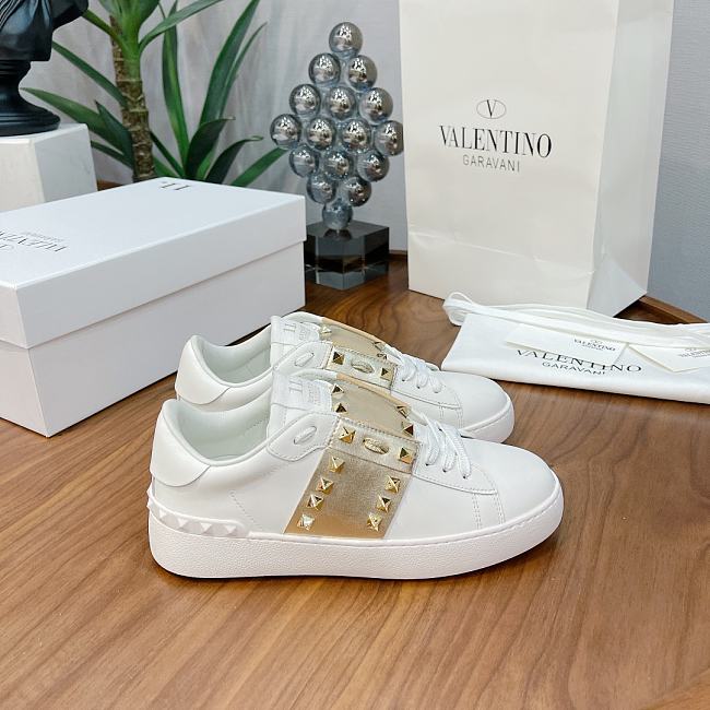 Valentino Garavani Open Sneaker white gold - 1