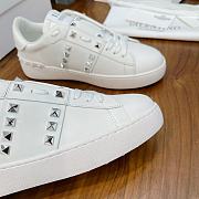 Valentino Garavani Rockstud Untitled sneaker in calfskin leather white - 6