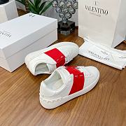 Valentino Garavani Open sneaker with contrast calfskin band red - 5