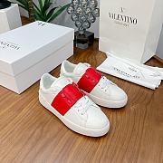 Valentino Garavani Open sneaker with contrast calfskin band red - 4