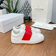 Valentino Garavani Open sneaker with contrast calfskin band red - 1