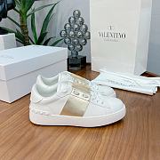 Valentino Garavani Open sneaker with metallic calfskin band gold - 1