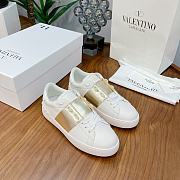 Valentino Garavani Open sneaker with metallic calfskin band gold - 2