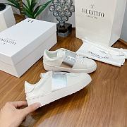 Valentino Garavani Open sneaker with metallic calfskin band silver - 6