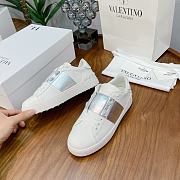 Valentino Garavani Open sneaker with metallic calfskin band silver - 5