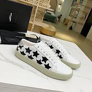 YSL COURT CLASSIC SL/06 METALLIC CALIFORNIA SNEAKERS IN SMOOTH LEATHER BLACK WHITE - 1