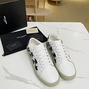 YSL COURT CLASSIC SL/06 METALLIC CALIFORNIA SNEAKERS IN SMOOTH LEATHER BLACK WHITE - 4