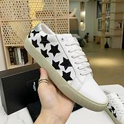 YSL COURT CLASSIC SL/06 METALLIC CALIFORNIA SNEAKERS IN SMOOTH LEATHER BLACK WHITE - 2