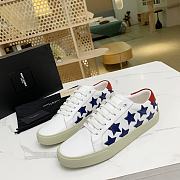 YSL COURT CLASSIC SL/06 METALLIC CALIFORNIA SNEAKERS IN SMOOTH LEATHER NAVY WHITE - 3