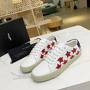 YSL COURT CLASSIC SL/06 METALLIC CALIFORNIA SNEAKERS IN SMOOTH LEATHER RED WHITE - 5