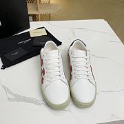 YSL COURT CLASSIC SL/06 METALLIC CALIFORNIA SNEAKERS IN SMOOTH LEATHER RED WHITE - 3