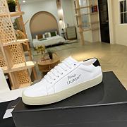 YSL COURT CLASSIC SL/06 EMBROIDERED SNEAKERS IN LEATHER OPTIC WHITE - 4