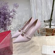 Valentino Rockstud Alcove Alcove Kidskin and patent leather Pump 70 cm Pink - 4