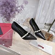 Valentino Rockstud Alcove Alcove Kidskin and patent leather Pump 70 cm Black White - 1