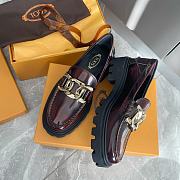 TOD'S LOAFERS IN LEATHER - BURGUNDY - 4