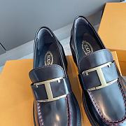 TOD'S LOAFERS IN LEATHER BURGUNDY 6CM - 5