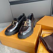 TOD'S LOAFERS IN LEATHER BURGUNDY 6CM - 4