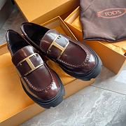 TOD'S LOAFERS LEATHER BURGUNDY  - 4