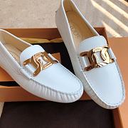 TOD'S KATE LOAFERS IN LEATHER - WHITE - 1