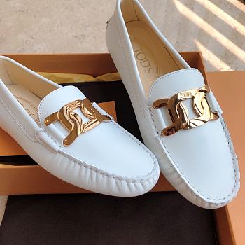 TOD'S KATE LOAFERS IN LEATHER - WHITE