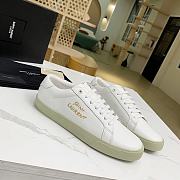 YSL COURT CLASSIC SL/06 EMBROIDERED SNEAKERS IN LEATHER GOLD LOGO - 1