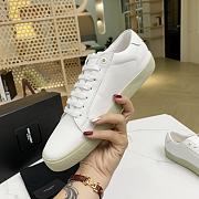 YSL COURT CLASSIC SL/06 EMBROIDERED SNEAKERS IN LEATHER GOLD LOGO - 2