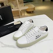 YSL COURT CLASSIC SL/06 EMBROIDERED SNEAKERS IN LEATHER BLACK - 5