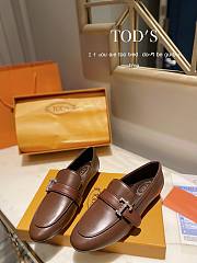 TOD'S LOAFERS LEATHER IN BROWN T LOGO - 4