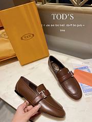 TOD'S LOAFERS LEATHER IN BROWN T LOGO - 3