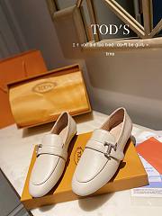 TOD'S LOAFERS LEATHER IN BEIGE T LOGO - 5