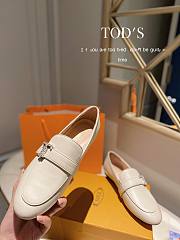 TOD'S LOAFERS LEATHER IN BEIGE T LOGO - 3