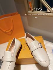 TOD'S LOAFERS LEATHER IN BEIGE T LOGO - 2