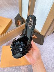 Tod's Flowers Flat Sandals Black - 2