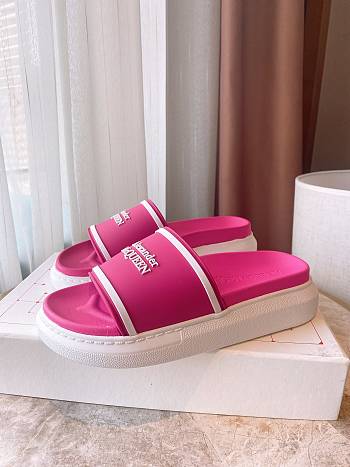 Alexander McQueen Pool Slide Dark Pink