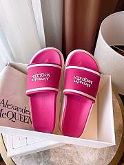 Alexander McQueen Pool Slide Dark Pink - 5