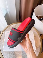 Alexander McQueen Pool Slide Red Black - 5