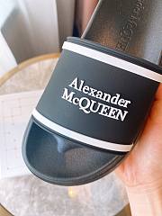 Alexander McQueen Pool Slide Black White - 4