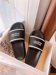 Alexander McQueen Pool Slide Black White - 5