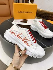 LV SQUAD SNEAKER  WHITE RED - 1