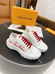 LV SQUAD SNEAKER  WHITE RED - 3