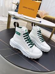 LV SQUAD SNEAKER BOOT WHITE GREEN - 6